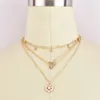 Crystal Star Multilayer Charking Colar Chain Gold New Summer Beach Fashion Jewelry for Women Will e Sandy Drop 380171