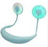 nuovo sport Neckband Mini Neck Fan USB Cooling LED Neck Fan per Camping Sport Turismo Summer Cooler fan Spedizione DHL