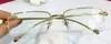 Люкс-оптового оптические очки нового дизайнера моды прозрачного объектив марочного животное 5634296 ретро металл половина кадра классические ясно очки