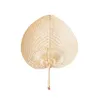 Palm Liści Fani Handmade Wiklinowe Naturalne Kolor Palm Wentylator Tradycyjny Chiński Craft Wesele Favor Prezenty SN2651