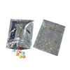 Sac d'emballage à fermeture éclair en papier d'aluminium refermable couleur Laser Star Mylar Food Grocery Retails Sac d'emballage LX2960