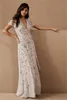 Hot Sell 2020 Mother Of The Bride Dresses V Neck Short Sleeves Beaded Appliqued Wedding Gowns Chiffon Custom Made Floor-length Mother Gown