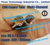 Tube en cuivre multicanal 0,6x400MM (50 pièces ou 100 pièces), tube d'électrode en cuivre EDM de type multitrou pour le perçage EDM à petits trous D=0,6x400