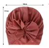 18 Styles Mignon Infant Toddler Unisexe fleur Noeud Indien Turban casquette Enfants Bandeaux Casquettes Bébé floral Chapeau Solide doux Coton Bandeau Chapeaux M1395