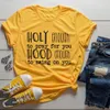 Camiseta divertida con eslogan cristiano, lo suficientemente santo como para orar por ti, camiseta gráfica Vintage, ropa roja, cita, camisetas para chica amante de Jesús