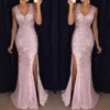 Party Night Dress Women paljett Prom Sexiga guldklänningar brudtärna V Neck Long Elegant Summer Dress Robe Femme 2019250w