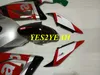 Wtrysk Coraz Ciała Kit Dla Aprilia RS125 06 07 08 09 10 11 Rs 125 2006 2011 Srebrne Czerwone Czarne Wróżki Przewody AA10