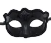 2019 Novas máscaras máscaras venezianas máscara de festa de festa de Natal Mardi Gras Man Costume Meio rosto Mulher sexy dança máscara Halloween Branco preto