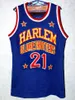 Harlem Globetrotter Kevin Special K Daley #21 Retro-Basketball-Trikot, Herren-Trikots mit individuell genähten Nummern und Namen