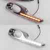 LED DOUR DOUR LED Daytime For Honda Jazz Fit 2011-2013 DRL FOG LAMPE AVEC SIGNAGE DE TORT JAUNE