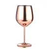 أحدث 8.45OZ، 15.2OZ، 17OZ الفولاذ المقاوم للصدأ والنحاس مطلي طبقة واحدة كأس النبيذ الزجاج كوكتيل الزجاج الشمبانيا الزجاج مقاومة للانخفاض، مجانا