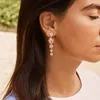 NOUVEAU Designer de luxe 18K Rose Gold Tassel Boucle d'oreille avec boîte d'origine pour Pandora 925 Fleurs en argent sterling Pendentif Cadeau Boucles d'oreilles longues