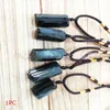 Colliers noirs en cristal naturel, 1 pièce, pilier Schorl, Tourmaline, pendentifs en pierre brute, bijoux à la mode, accessoires, cadeau QLY93881586640