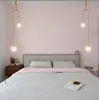 Nowoczesna szklana piłka wisiorek oświetlenie do sypialni / hotel Nordic Gold Wisiorek Lampy / Wiszące światła Art Deco Lampa wisząca domowa mieszkalna