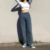 Jean Vrouw Boyfriend Jeans Hoge Taille Broek Vrouwelijke Denim Broek Vrouwen Wide Been Broek Volledige lengte Jean Losse Pant Streetwear