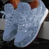 High Quality Cheap Women Shoes Luxury Designer Sneaker Leather Low-top Trainers with Sequins Autumn Casual Shoes Big Size 35-43