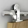 Europese stijl Glijdende schuur Wood Door Hardware Top Mount Roestvrije wielspoorkit