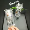 Pipa para fumar Mini cachimba bongs de vidrio Forma de metal colorido Nueva botella de humo de agua de vidrio alto Bubu