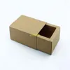 Gift Wrap 100pcs 14*7*3cm Black Beige Drawer Packing Box Bow Tie Packaging Kraft Paper Carft Cardboard Boxes