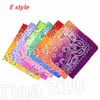 Hot 7 Styles Tie Dye Bandana Dubbelfärg Fyrkantig Gradient Hip-hop Headscarf Tryckt Färgrik Huvud Scarf 55 * 55cm Party Favor T2i51130-1