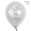 Palloncini Eid Mubarak Palloncini Happy Eid Felice Ramadan Decorazione del festival musulmano Capodanno islamico coriandoli trasparenti1