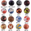 17 Designs Högkvalitativ officiell storlek 5 6 7 PU Läder Basketbollar Partihandel Basketballfri med nätväska + nål