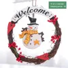 Juldekorationer keramiska dockor krans kreativ dekor sn￶gubbe h￤nge leksaker f￶r heminredning1