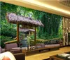 Dostosowana tapeta do ścian wysokiej klasy atmosfera, świeży bambusowy las, szokujący 3d tv tło ściany