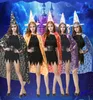 New Halloween Cosplay Cloak cap Party Witches pumpkin skull Beauties With Hat Suit kids girl Woman Pattern Performance Mantle Clothes Cape