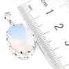 Weddings Jewelry 925 Silver Oval Rainbow Moon Pendanta Women Fashion brand Luckyshien Necklace Pendants