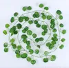 2.1M Long Simulation Plants Green Ivy Leaf Fake Grape Vine Artificial Flower String Foliage Leaves Home Wedding Garden Decoration