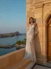 Lian Rokman robes de mariée sirène avec manches longues 2020 dentelle appliques balayage train robe de mariée de plage sur mesure robe de soirée occidentale