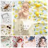 Baby Foto Dekens Flamingo Achtergrond Props Rose Katoen Print Swaddling Beddengoed Zuigeling Wrap Brief Bloem Wraps Pasgeboren Badhanddoek LT433