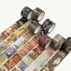 Set di nastri Washi vintage Van Gogh per mascheratura, scrapbooking, adesivi decorativi, bullet journal, stazionario, pastello, adesivo, cancelleria T200229 2016
