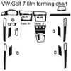 För Volkswagen Golf 7 MK7 2014-2019 Självhäftande bilklistermärken 3D 5D Kolfiber Vinylbil klistermärken och dekaler Bilstyling Access2730