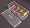 Organisateur en acrylique transparent, support de rangement pour tampons de maquillage, boîte pour coton-tige, organisateur de bureau, étui à bijoux pour cosmétiques 9887665