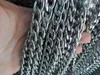 free shipping in bulk 5m/roll Wholesale stainless steel Huge silver 9.5mm Curb NK Chain jewelry Findings marking DIY