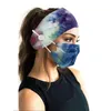 Kravat Boya Pamuk Düğme Saç Bandı Baskılı Avrupa ve Amerikan Saç Bandı Maske Eşarp Süs Yoga Spor Elastik Kafa Kadınlar