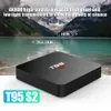 T95 S2 Android TV Box 2G 16G Amlogic S905W Quad Core 3D 4K Streaming Meida Player 2.4G WiFi Smart Box GB 8GB