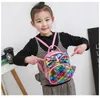 Kids Backpack Korean Kinder 2019 niedliche Bogen Pailletten Leder Rucksäcke Jungen Mädchen Schultaschen Fashion Designer Toilierten Tasche Kosmetikbeutel BD0