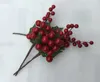 2018 Ny design 7,5 tum Konstgjord ljusröd Berry Holly Pick för Juldekoration * Gratis frakt * 75pcs