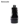 Batzuzhi Tipo italiano Uomini Scarpe a punta di metallo Black Lead Beakle Boots Botas Hombre's Designer's Party Boots Man, US6-12