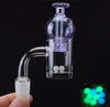 2021 Ny Quartz Banger Nail med Spinnande Bubble Carb Cap och Terp Pearl 10mm 14mm 18mm Led 45/90 grader för glasbongar