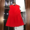 Bambini all'ingrosso vestito da prua ragazze bambina senza maniche moda autunno vestito Vestiti per bambini