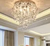 NEW Crystal chandelier lighting luxurious flowers crystal round creative chandelier lamp led ceiling chandeliers lights for bedroom MYY