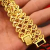 4 Stil klassische Herren Armband Handgelenkkette 18 Karat Gelbgold gefüllt Massive männliche Schmucksachen Geschenk Mode-Stil Cooles Zubehör