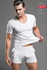 Män T Shirt Bomull Pajama Set Sleepwear Sexiga Mens Underkläder Tees Underhirts Tshirts Brand Casual Short Sleeve Boxers