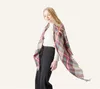 Brand Women Plaid Scarves Grid Tassel Wrap Oversized Check Shawl Winter Neckerchief Lattice Hot Style Designer Triangle Blanket Scarf