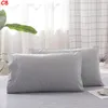 2 Pack Pillowcase Standard 20*30" Pillow Cases Christmas Pure Color Pillow Covers with Envelope Closure Queen and King Size Bedding Supplies