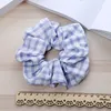 Mode Kvinnor Plaid Stripe Hårband Hair Scrunchies Girl's Söt Elastiska Hårband Tillbehör Ponytailhållare Rope Headwear 50PCS FJ3367